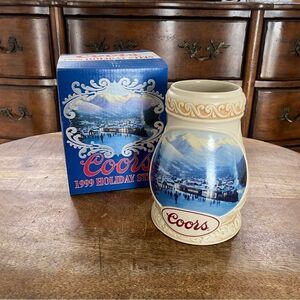 1999 vintage Coors Holiday Stein “Twilight Arrival” NIB New